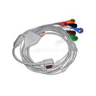 Patient Cable/Leadwires, 3 Channel (7-Ld), AHA ,Compatible With GE SEER Light Holter.