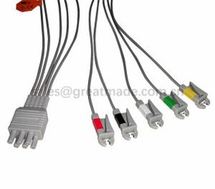 Use Colin BP88 BP306 ECG Leadwire Set-Group 5 lead Grabber