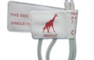Neonate#4 Disposable Cuff, 7.0-13cm Arm Circumference ,White With Red,Dual Tube