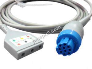 Use with Datex 545300 3-lead ECG Trunk Cable,AHA/IEC ,Round 10PIN Female,with 4.7K Resistance