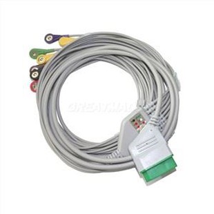 10-lead Snap EKG Cable for Nihon Kohden